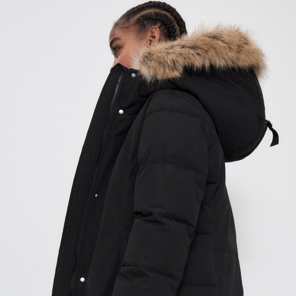 Zara Women’s Water Repellent Long Padded Coat - Picture 2 of 9